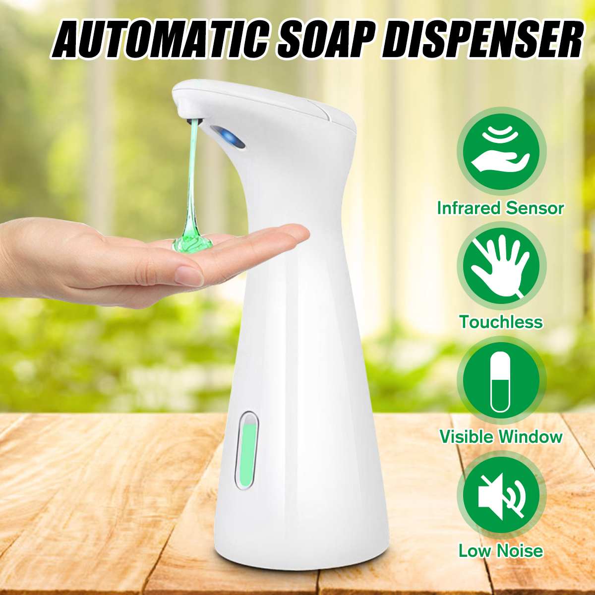 Touchless Bathroom Dispenser Smart Sensors Liquid Soap Dispenser for Kitchen Hand Free Automatic Soap Dispenser