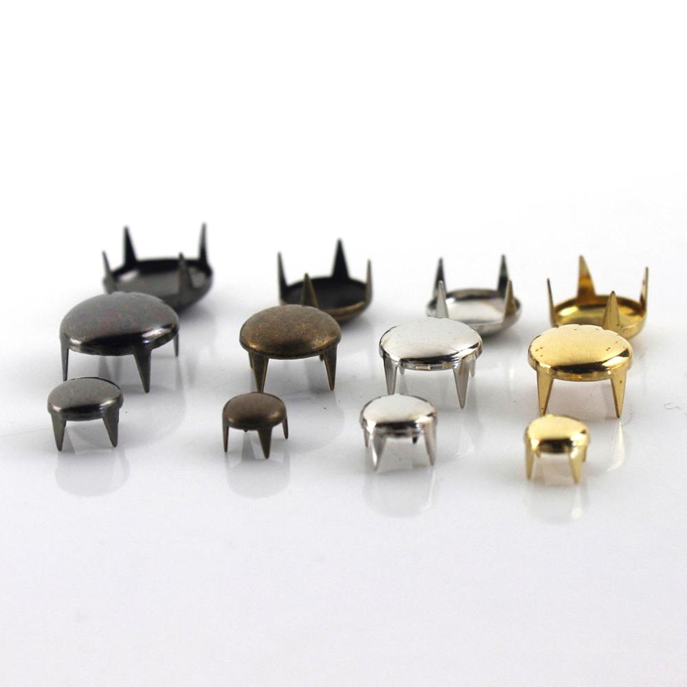 100sets 2-6mm Metal Round Cap Claw Rivets Studs Leather Craft Bag Belt Garment Shoes Collar Decor Accessories 13 Sizes