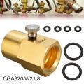 CGA320/W21.8 Soda Maker CO2 Cylinder Refill Adapter Connector Valve Tool Kit