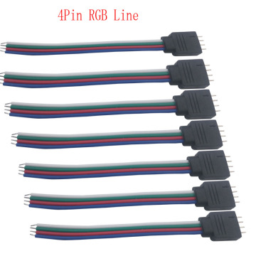 10pcs 4pin RGB led connector wire male connector cable for 3528/5050 RGB led strip 10pcs/lot