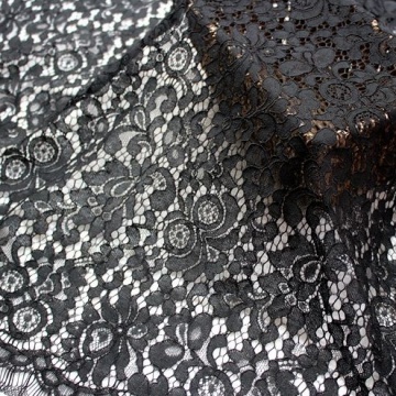 High end cotton bone wide eyelash lace fabric DIY dress wedding home decoration accessories 150cm width