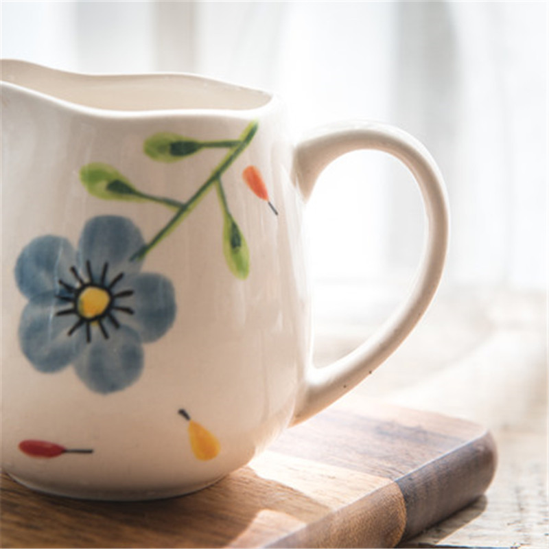 Nordic ins style teapot color hand-painted water jug European-style Japanese ceramic pointed milk jug coffee pot teapot jg3