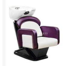 Hair salon seated flush bed. Ceramic basin barbershop half lying type mobile. Shampoo chair
