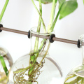 Creative hydroponic plant transparent wooden frame vase desktop small fresh container simple fashion flower arrangement home mod