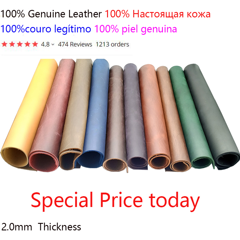 Crazy Horse Leather Material DIY Hand Leathercraft Vintage Oil Tanned Leather Piece Pull-Up Cowhide First Layer of Leather