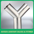 304 Sanitary Welded Tee Y-type Stainless Steel