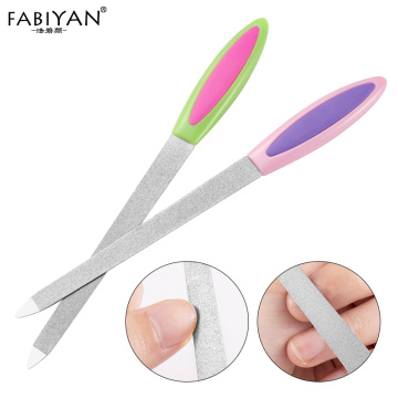 Double Sides Metal Nail Art File Buffer Grinding Rod Scrub Manicure Pedicure Tools Stainless Steel Remover Polish Gel UV Acrylic