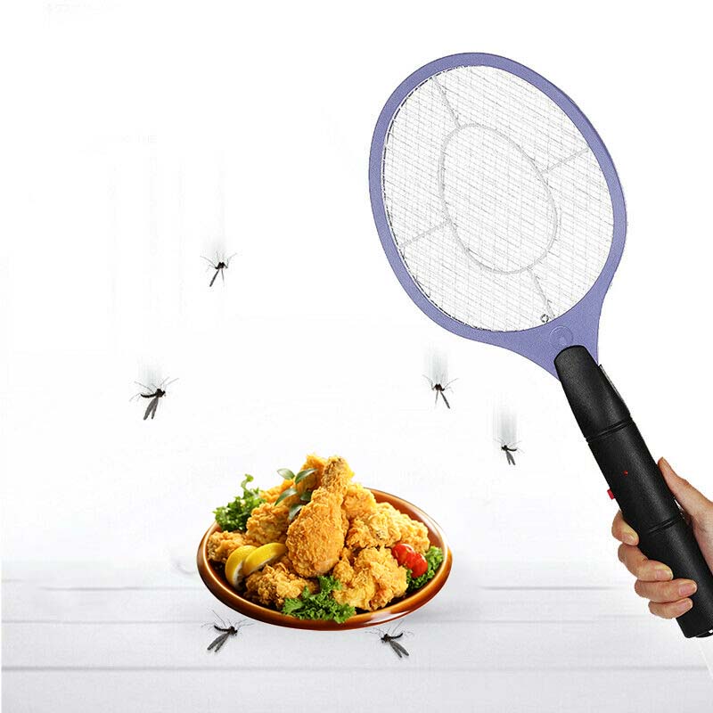 Anti Mosquito Bug Electric Fly Swatter Home Fly Swatter Mosquito Bug Zapper Kills Mosquitoes Safety Mesh Cordless Use AA Battery