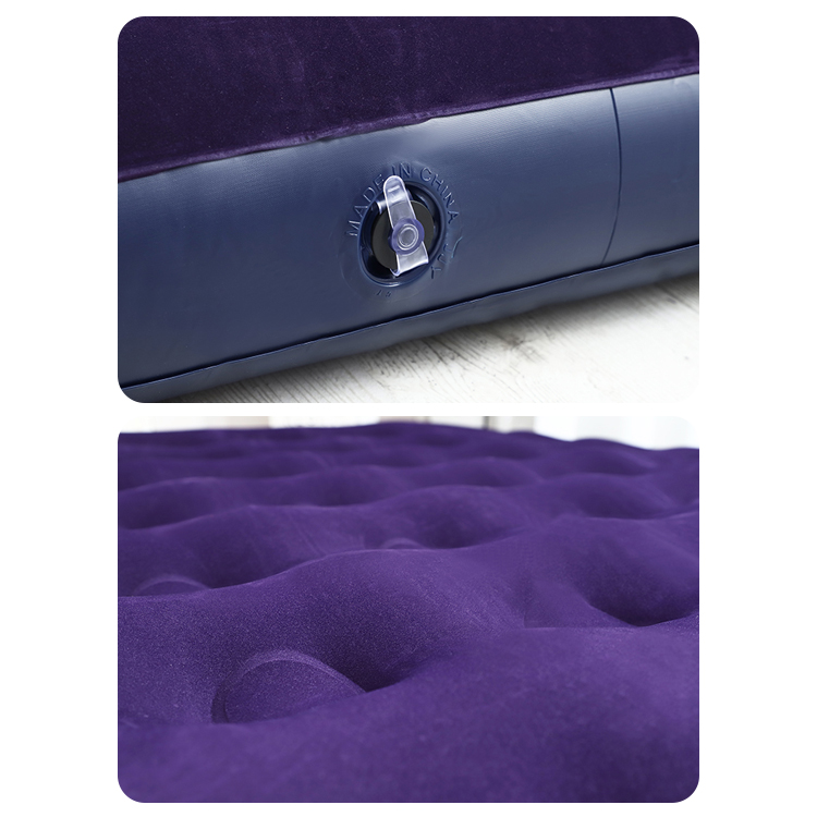Flocked Queen Size Pvc Inflatable Air Bed Mattress 4