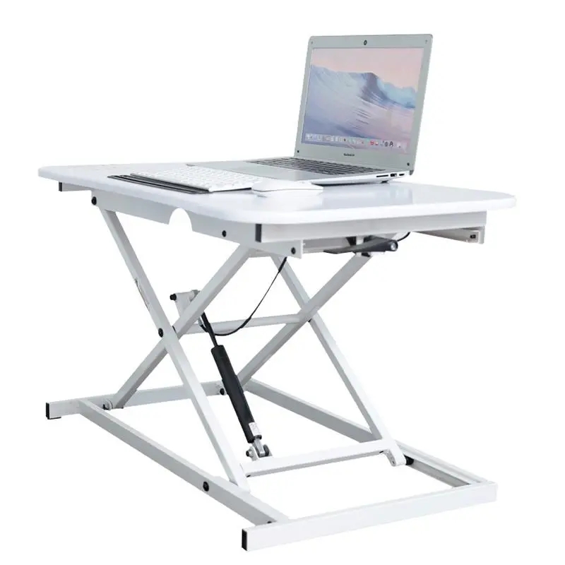 Height Adjustable Standing Desk Sit to Stand Gas Spring Riser Converter Laptop Desk Tabletop Workstation fits Dual Monitor