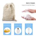 1PC Exfoliating Soap Bag Massage Handbag Bathing Horny Anti-Slip Sleeve Natural Cotton and Linen Bathroom Products Foamed Net