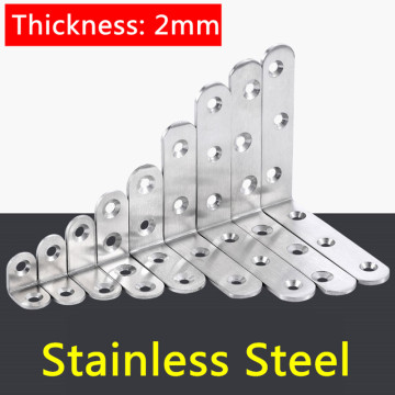 10pcs Furniture Angle Iron Hardware Bracket Seven Size Stainless Steel Angle Corner Bracket Fasteners Protector