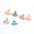 10pcs/lot 19*20mm Halloween hat Pumpkin Enamel Charms Braclets Jewelry finding DIY Craft more fashion