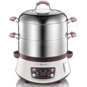 Stainless Steel Electric Food Steamer 8L 650W Multifunctional Double-layer Electric Steamer Anti-dry Timing Steamed Pot