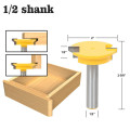 1pc 8mm 12mm 1/2" Shank Reversible Drawer Front Joint Wood Router Bit Tungsten Carbide Drawer Lock Bit Cutter For Wood
