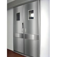 Medical stainless steel manual sliding double door