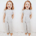 Hot Adorable Toddler Kid Baby Girl Plaid Romper One-Piece Pullover Jumpsuit Playsuit Sunsuit Clothes