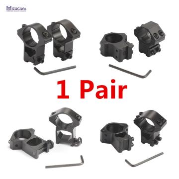 1 Pair MIZUGIWA Scope Mount Rings 25.4mm / 30mm Weaver 11mm / 20mm Picatinny Rail For Optics Sight Pistol Airsoft Accessories