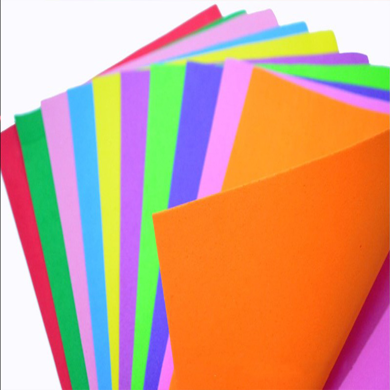 10 Pieces Colorful EVA Foam Paper Sponge Paper DIY Craft for Kids Fold Scrapbooking Cutting Paper Kindergarten Manual Materials