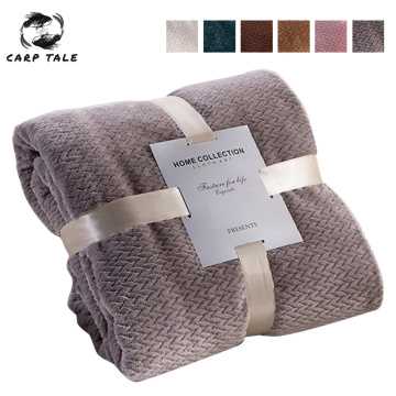 Pure Color Flannel Fleece Blanket Fleece Super Soft Blankets Winter Warm Fluffy Linen Bedspread Throw Blanket For Home Beds