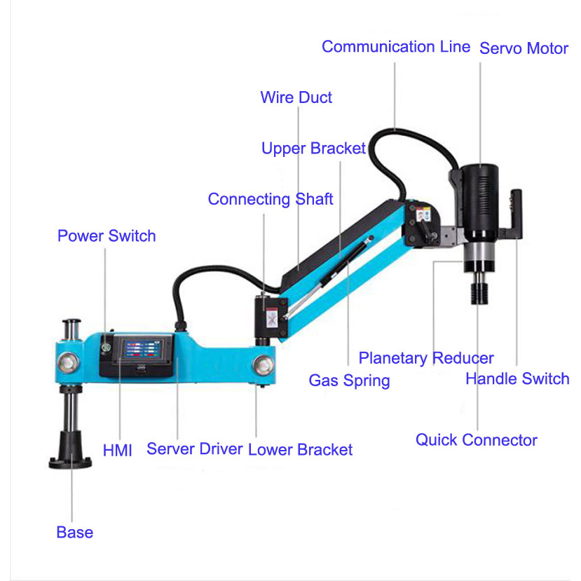 M3-M16 Free Shipping New CE 220V CNC Universal Type Electric Tapping Machine Electric Tapper Tapping Tool Power Drilling