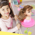 Children Head Model Half Body Doll Toy Makeup Hairstyle Beauty Simulation Plastic Girls Gift Toy - Random Color