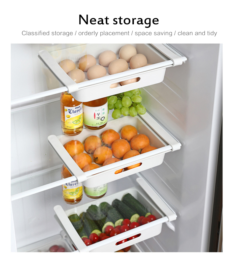 Refrigerator Fresh-keeping Storage Box Bracket Food Storage Box Drawer Novelty Fruit And Vegetable Home Storage Basket