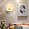 Modern LED Wall Lamp Art Antler Golden Bedroom Beside Stairs Corridor Interior Mounted Lighting Sconce Indoor Decoration Fixture