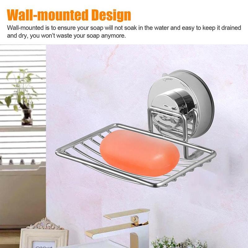 Stainless Steel Wall Mounted Shower Soap Holder Bathroom Storage Soap Bathroom Container Tray Rack Accessories Box Basket D X1A7