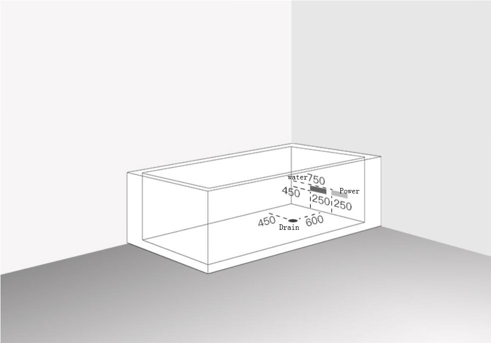 Right Skirt Faberication Acrylic whirlpool Double People bathtub Hydromassage Tub Nozzles Spary jets spa RS6154D