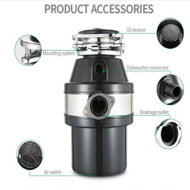 370W 110V/220V Food Waste Disposers Garbage Disposal Device Multi Stage Grinding Tool for Kitchen Supplies