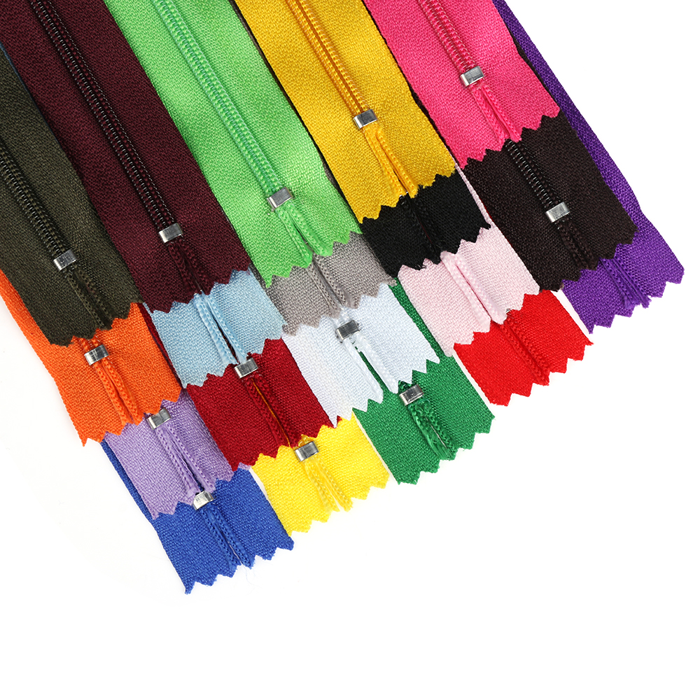 10PCS Colorful Handcraft Close-End Nylon Zippers Garment Sewing Supplies Tailor Tools Clothing Trousers Costume Decor Accessory