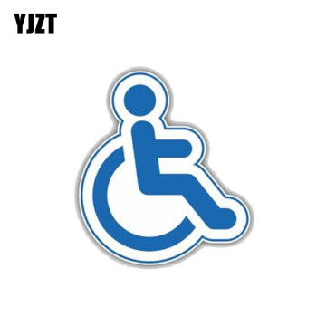 YJZT 11.2CM*12.7CM Cute DISABLED MOBILITY BADGE CAR BUMPER PVC Car Sticker Decal 11-00095