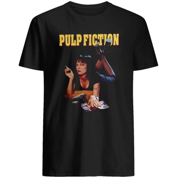 Pulp Fiction Mia 90s Movies Tarantino Mobsters Movie Films Jimmie Dimmick Vincent Vega Gift Graphic Tee Unisex T-Shirt