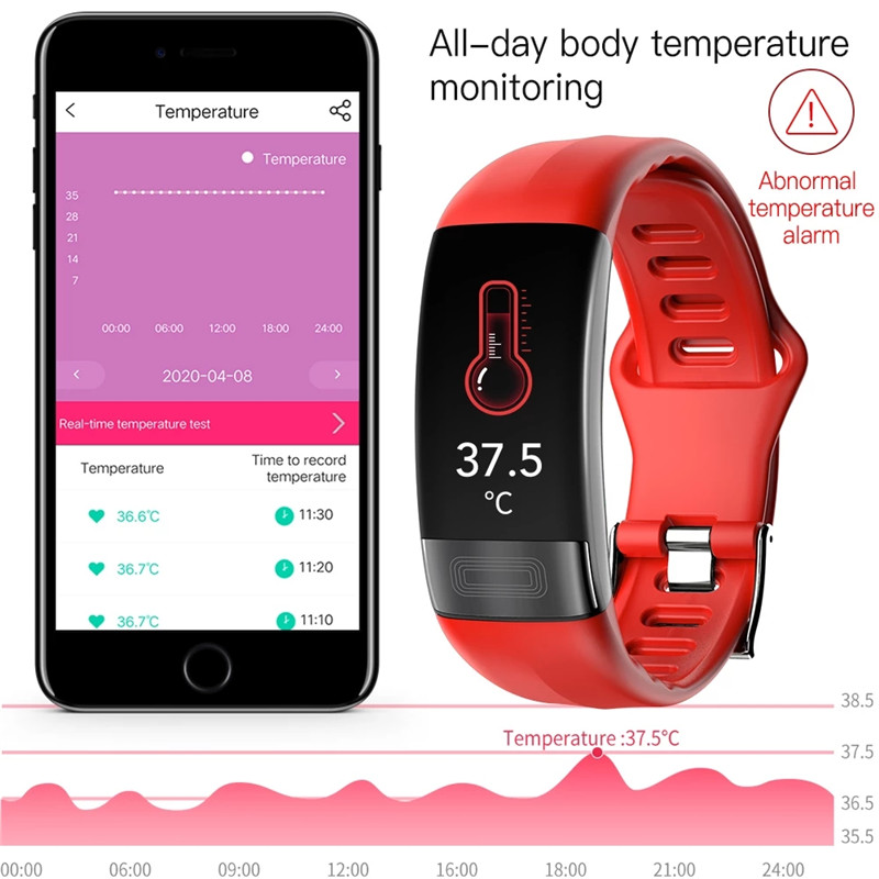 P11 Plus Smartband Blood Pressure Smart Band Heart Rate Monitor ECG Bracelet Activity Fitness Tracker Electronics Wristband