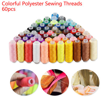 60pcs Colorful 250 Yards High Quality Machine Embroidery Thread DIY Sewing Thread Kit Thread Sewing Supplies Hand Sewing