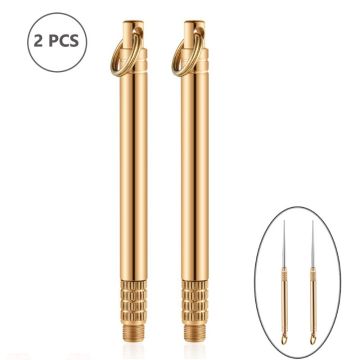 2 Pieces Pocket Titanium Warehouse Toothpick Holders Waterproof Fruit Fork for kitchen accessories