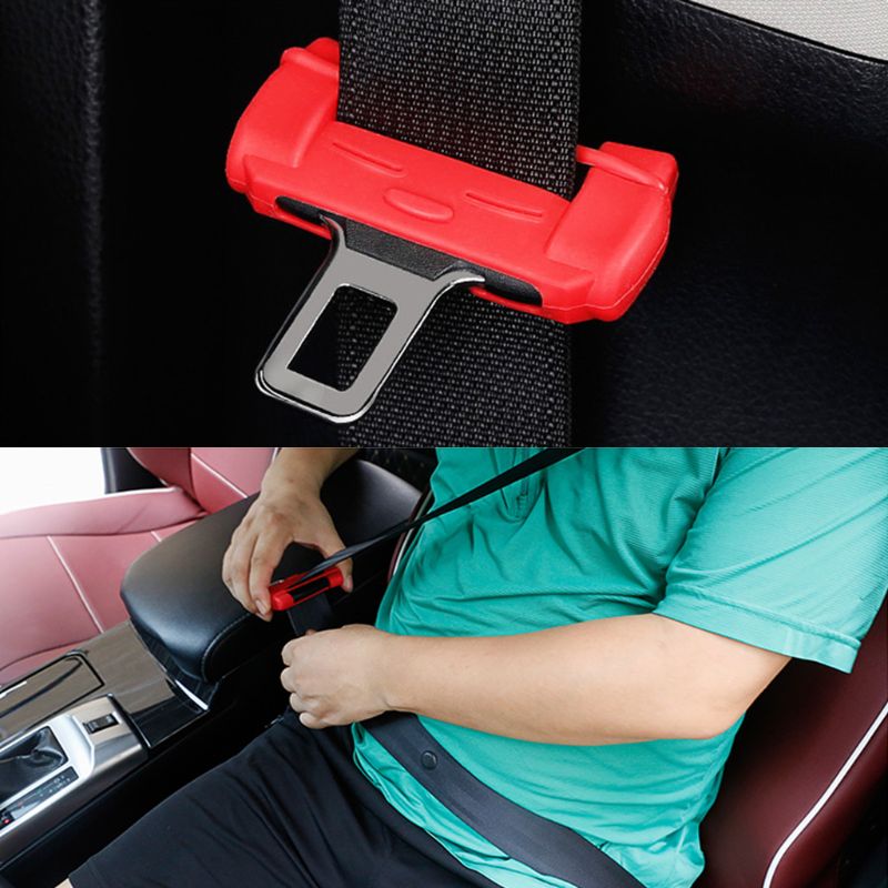 Universal Car Safety Belt Buckle Covers Anti-Scratch Silicon Protector Car Seat Interior Accessories