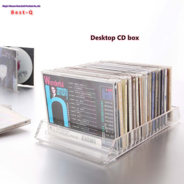 Free shipping fashion minimalist style acrylic transparent crystal sense Doug CD desktop box CD rack