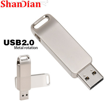 USB flash drive 32GB rotating metal waterproof pen drive key 64GB mini pendrive mini flash drive memory stick 16GB