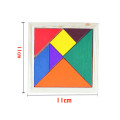 Hot 3d puzzle early educational DTY colorful wooden toy tangram games lock puzzle toys for children 8 style