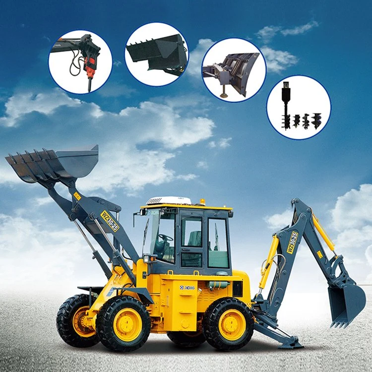 XCMG-Wz30-25-Backhoe-Loader-Grapple-Bucket-Wheel-Loader