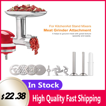 Meat Grinder Attachement Meat Mincer Sausage Stuffer Accessories for KitchenAid Stand Mixers Food Processor Slicer