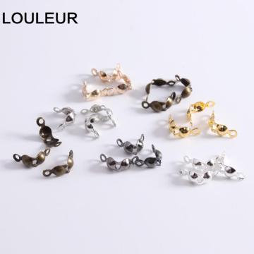 200pcs/lot Fit 4x7mm Ball Chain Connector Clasps End Crimps Beads End Clasp for DIY Necklace Bracelets Jewelry Making Findings