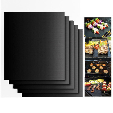 Bake Mat Reusable Non Stick BBQ Grill Baking Mat Pastry Baking Oilpaper Heat-Resistant Pad 33*40cm Black