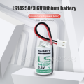 8pcs/lot New Original SAFT LS 14250 LS14250 14250 3.6V 1/2 AA 1/2AA primary battery LS14250 PLC Lithium Battery With Plug