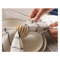 6pcs/Set Solid upscale hotel restaurant napkin folding flower cloth mouth, and handmade rattan napkin ring