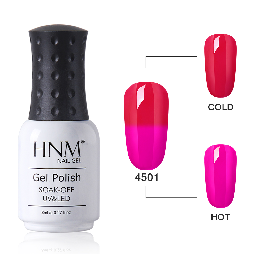 HNM 8ML Wine Red Thermo Nail Gel UV Paint Gellak Changing Nail Gel Polish Semi Permanent Hybrid Varnish Stamping Lucky Lacquer