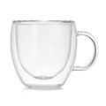 150ML Double Layers Coffee Glass Cup With Handle Heat Insulation Drinking Milk Tea Cup Transparent Drinkware Great Gift