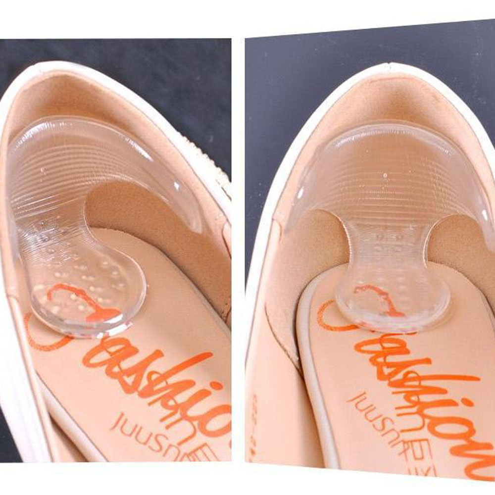 2pairs Transparent T-shape Silicone Foot Heel Pad Protection Gel Soft Anti-slip Shoes Liner Cushion High Heel Insole Protector